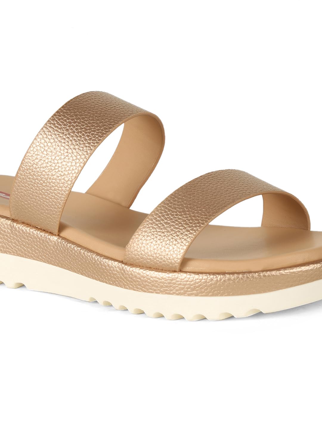 Bata Women's Rose Gold Platform Heels Sandals - Image 5