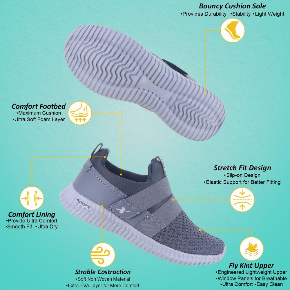 Sparx Men's Grey Running Shoes - Image 4