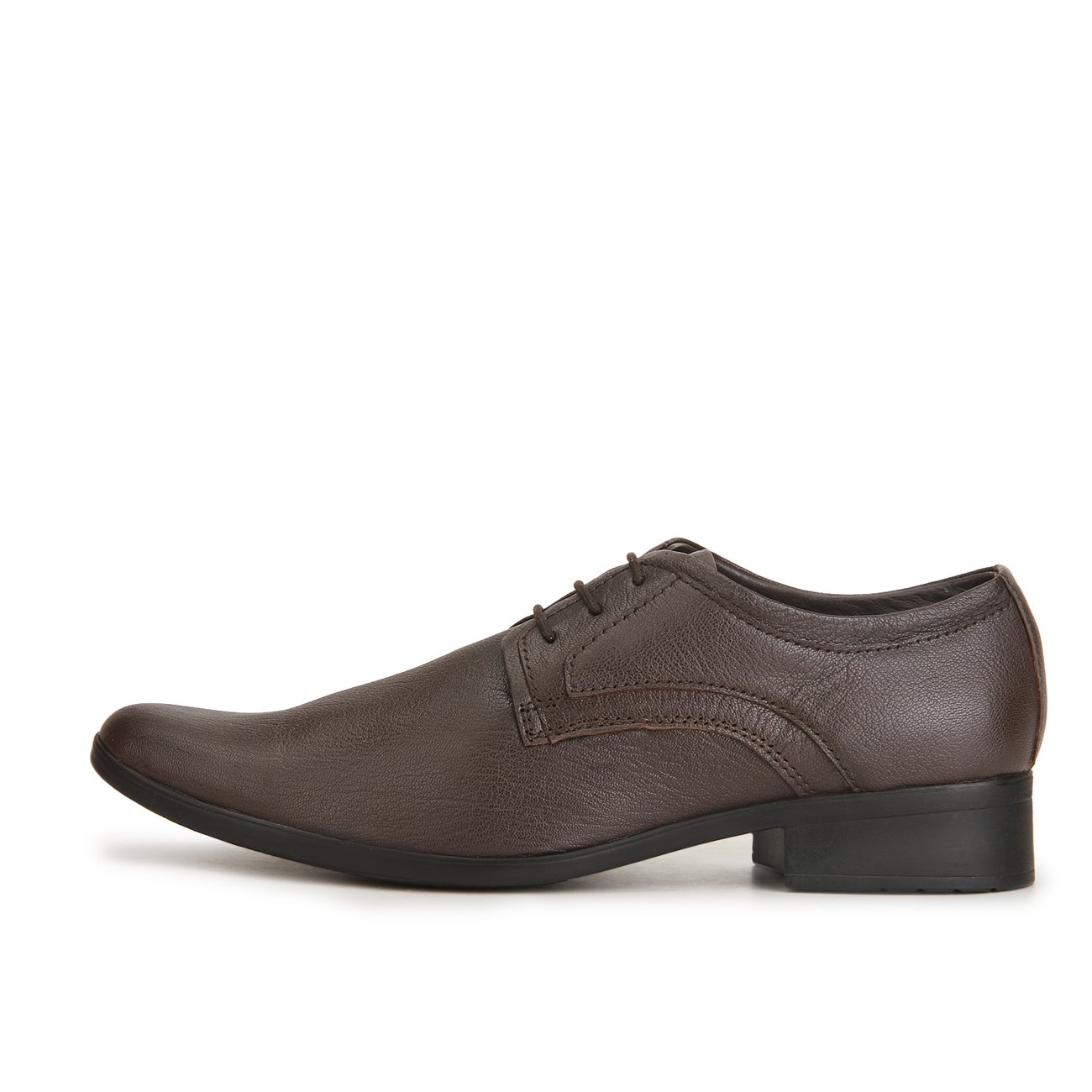 Red Chief Men's Brown Leather Formal Derby Shoes - Image 4