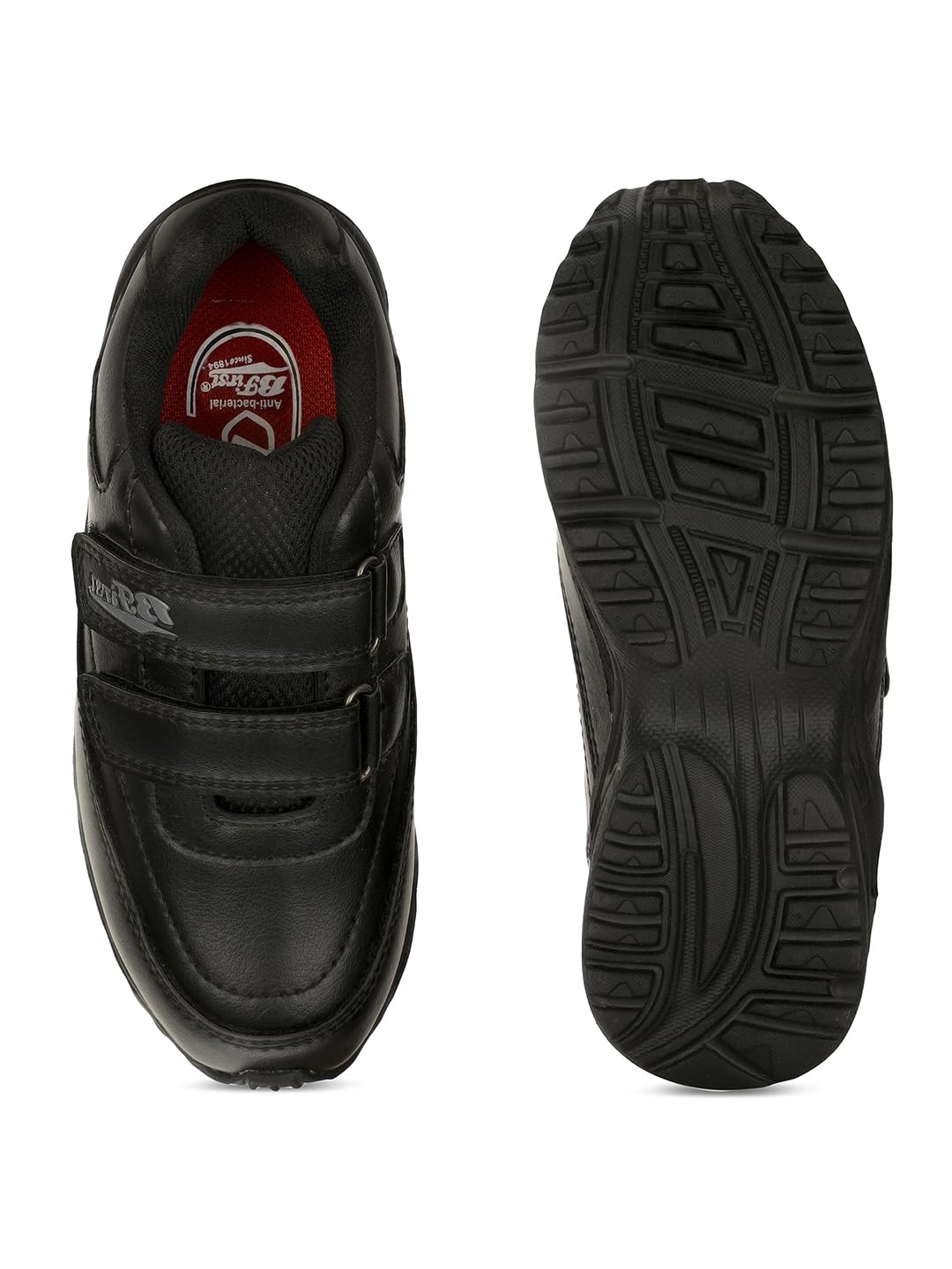 Bata Unisex Black Velcro School Shoes - Image 4