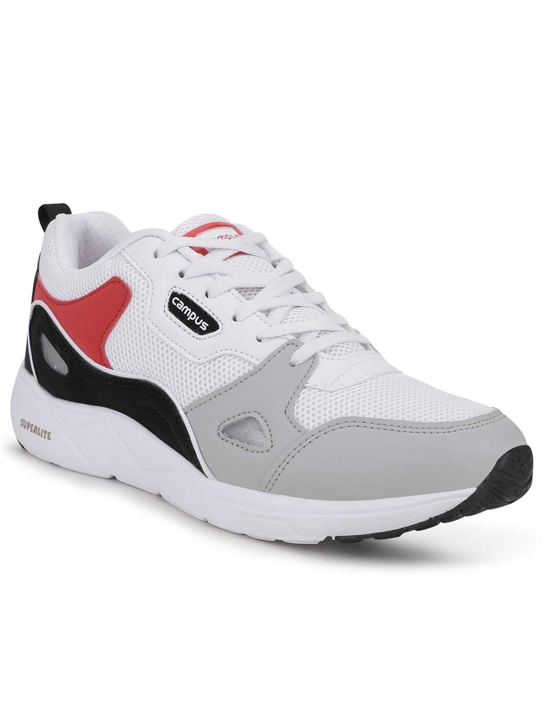 Campus Men Wisdom Running Sport Shoe - White Black Red