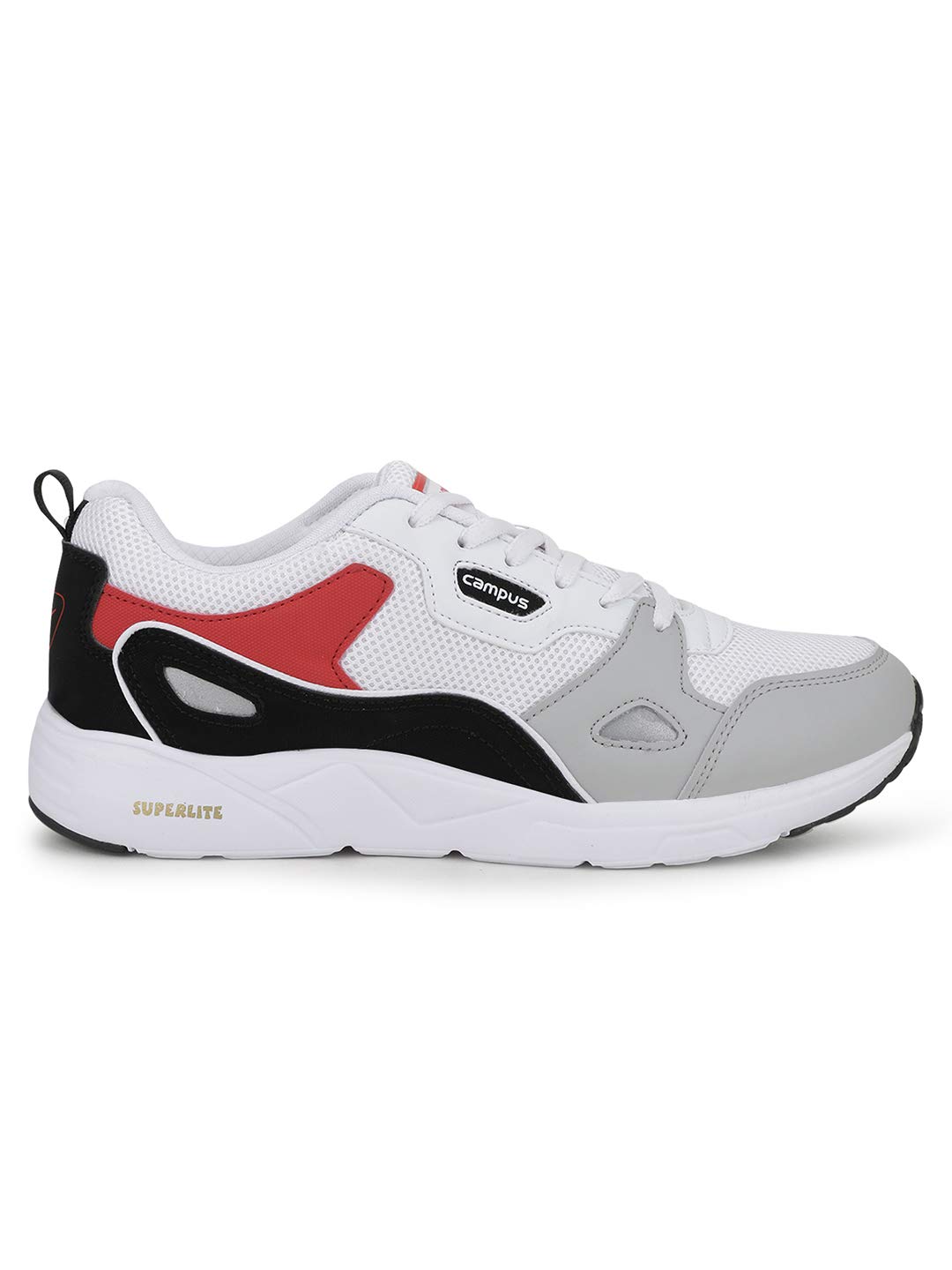 Campus Men Wisdom Running Sport Shoe - White Black Red - Image 2