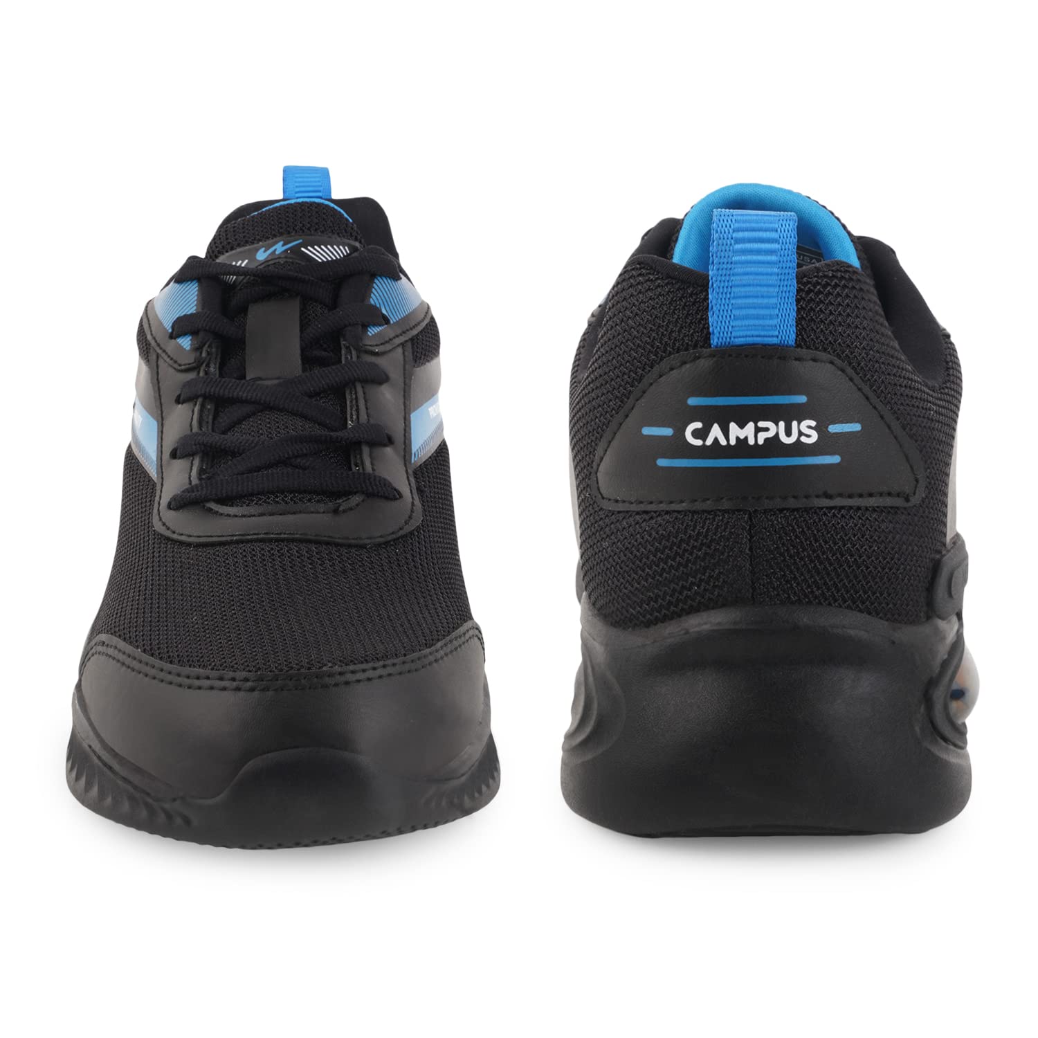Campus Men's SWAGER Running Shoes - Black/Sky Blue - Image 3