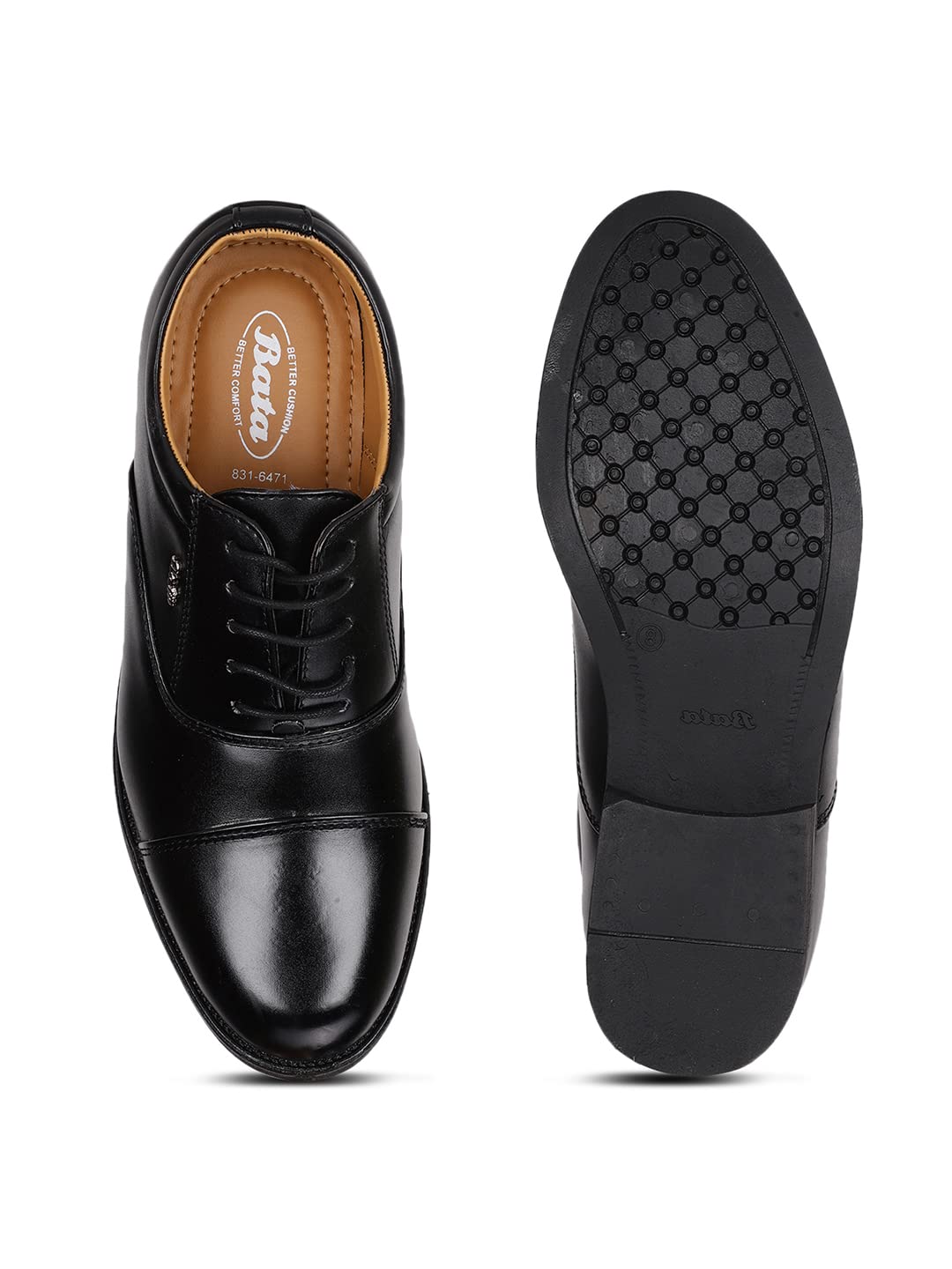 Bata Men's Lace-up Formal Shoes - Black - Image 5