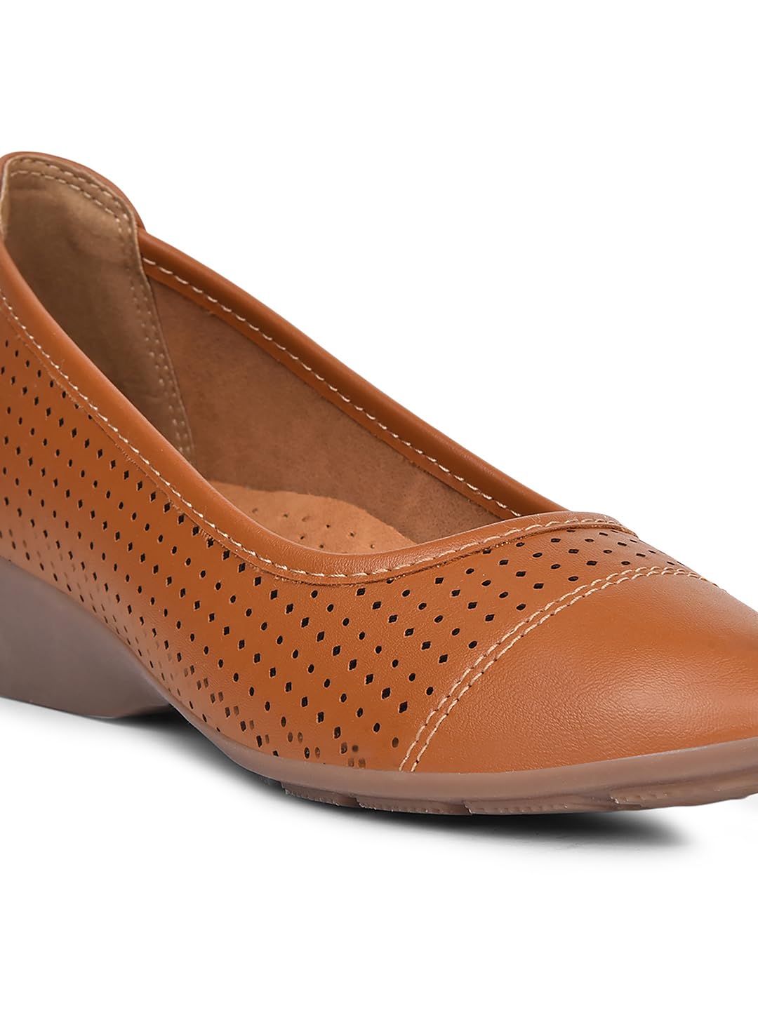 Bata Women Wedge Heel Ballerina - Tan - Image 5