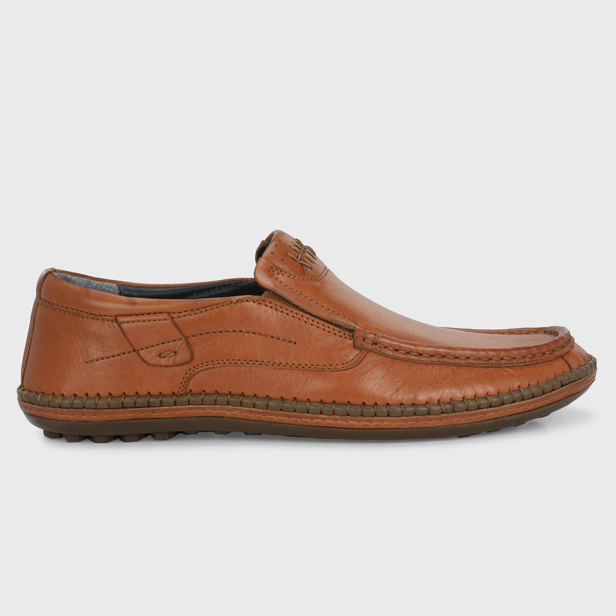 Centrino Blue Leather Loafers for Men - Image 3