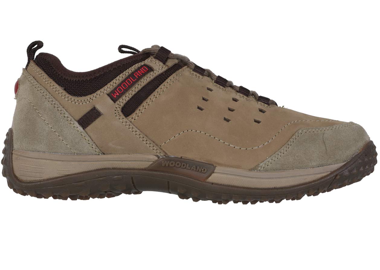 Woodland Men's Khaki Leather Casuals Shoes - Image 2