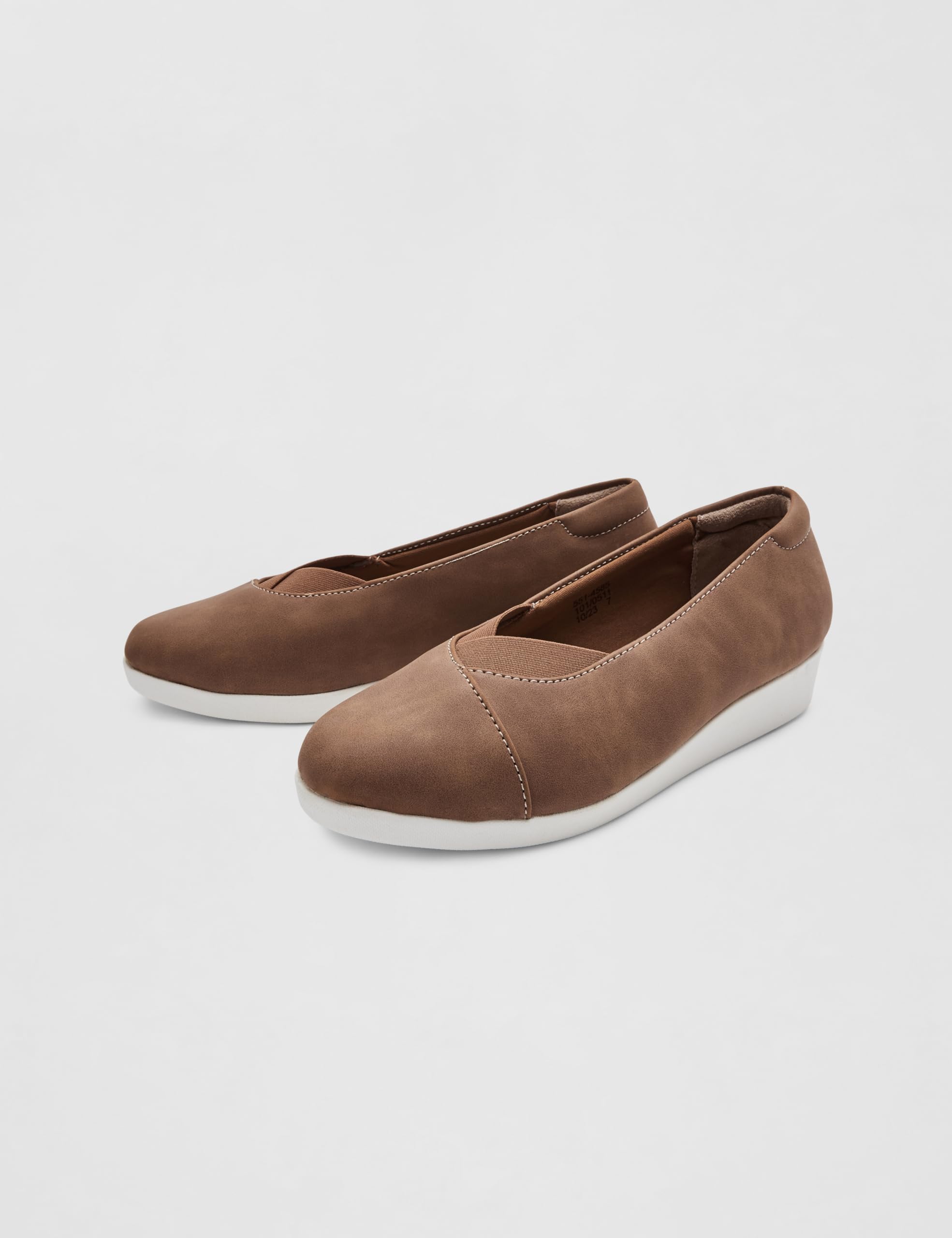 Bata Women's Brown Slip-on Ballerina Shoes - Image 5