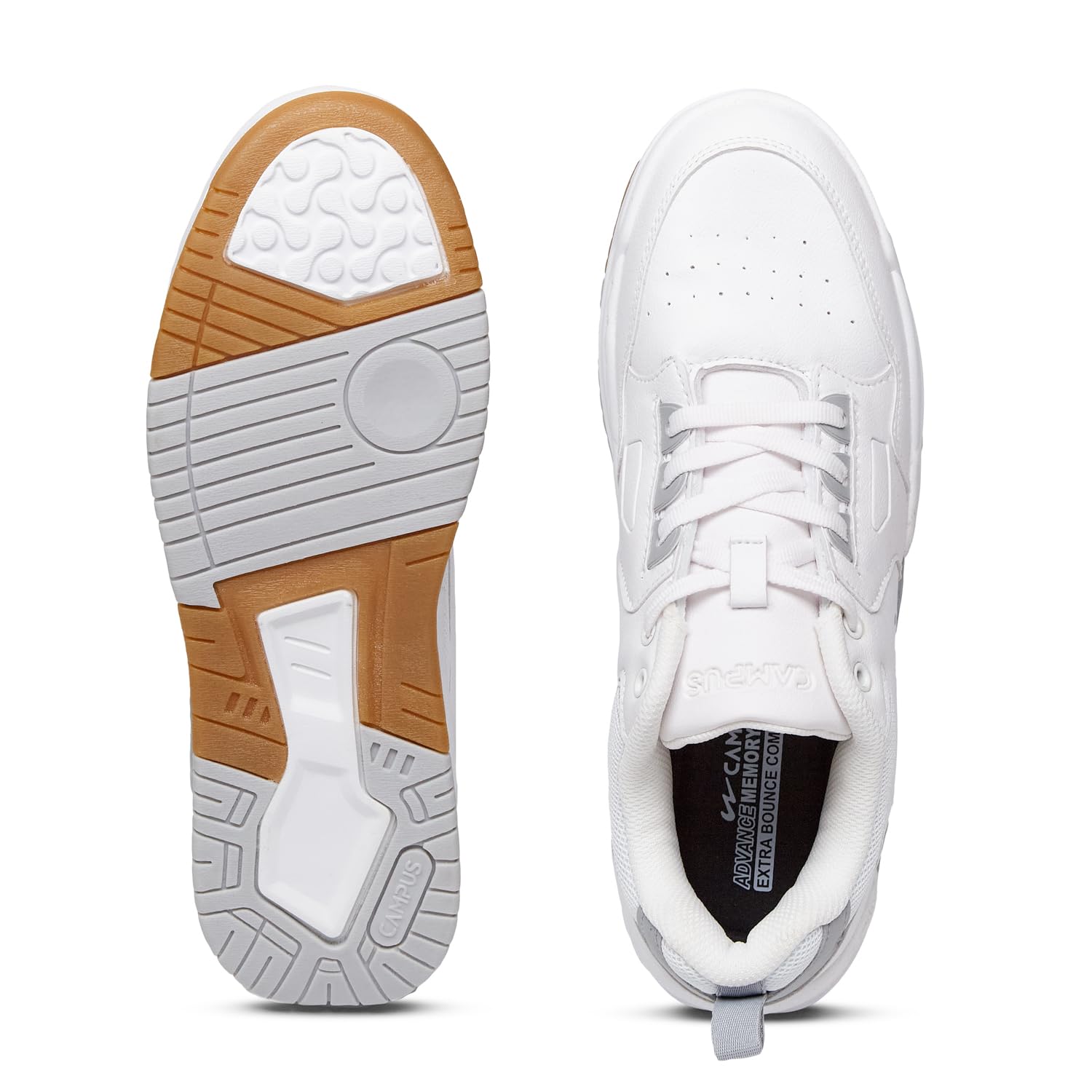 Campus Men's Sneakers - White Lt Grey - Image 5