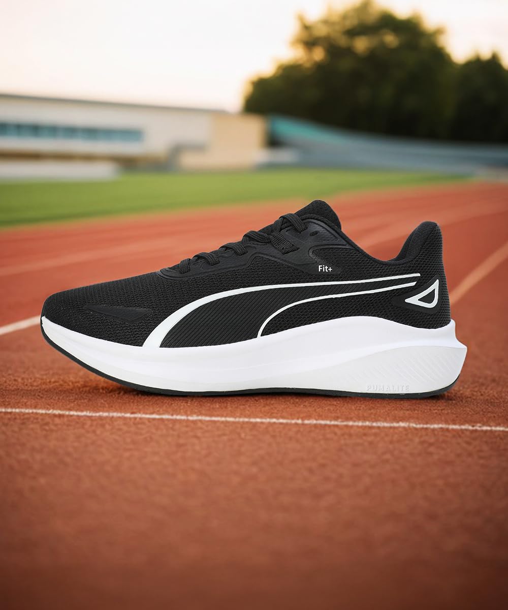 Puma Men Skyrocket Lite Running Shoe - Black White - Image 2