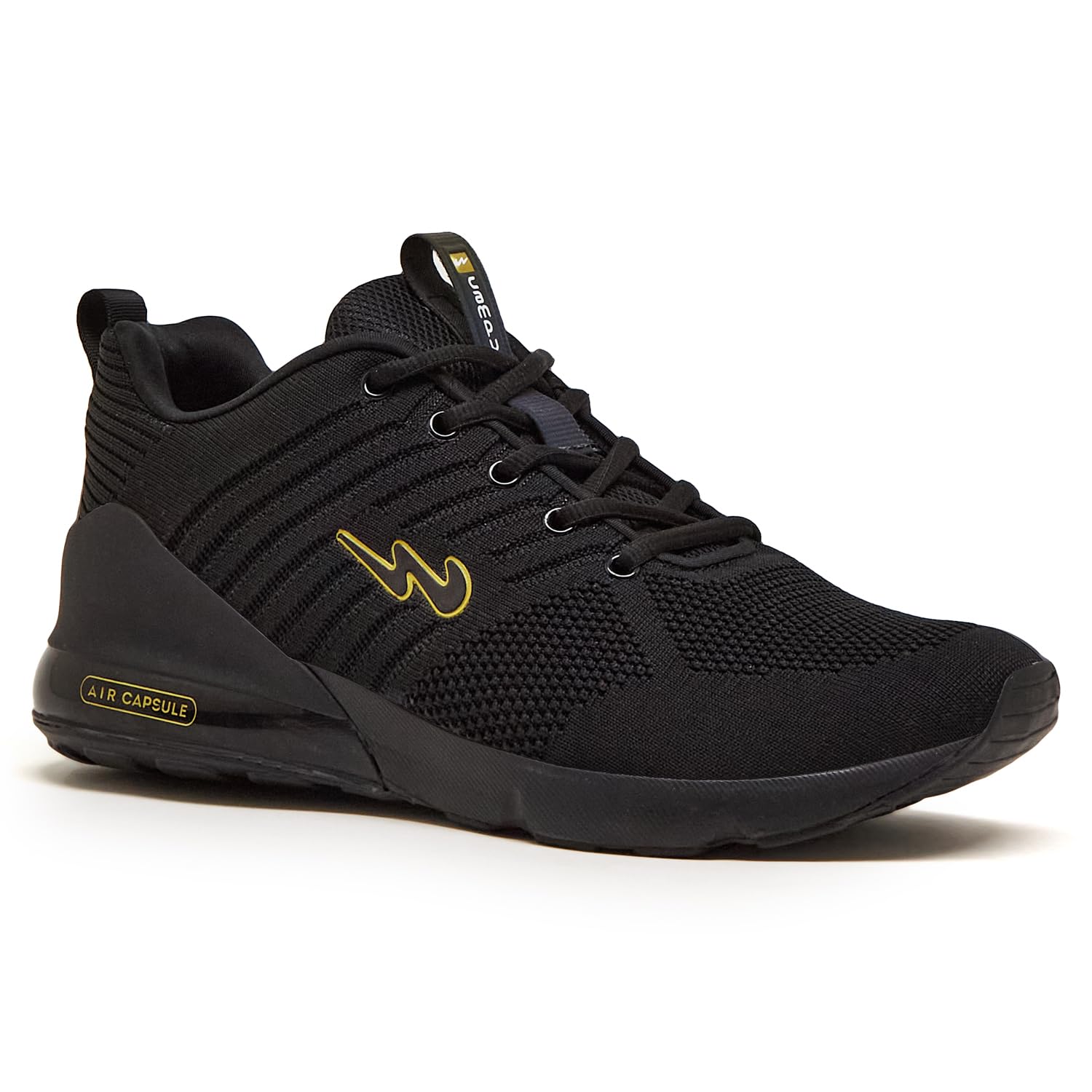 Campus Men's Mike Running Shoes - Black Golden - Image 2