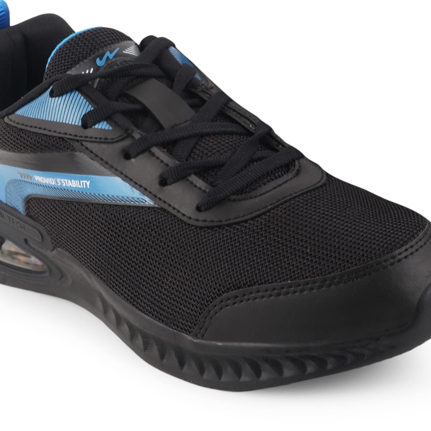 Campus Men's SWAGER Running Shoes - Black/Sky Blue - Image 4