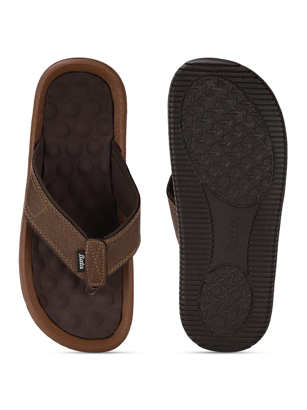 Bata Men's Joy Slippers - Brown - Image 5
