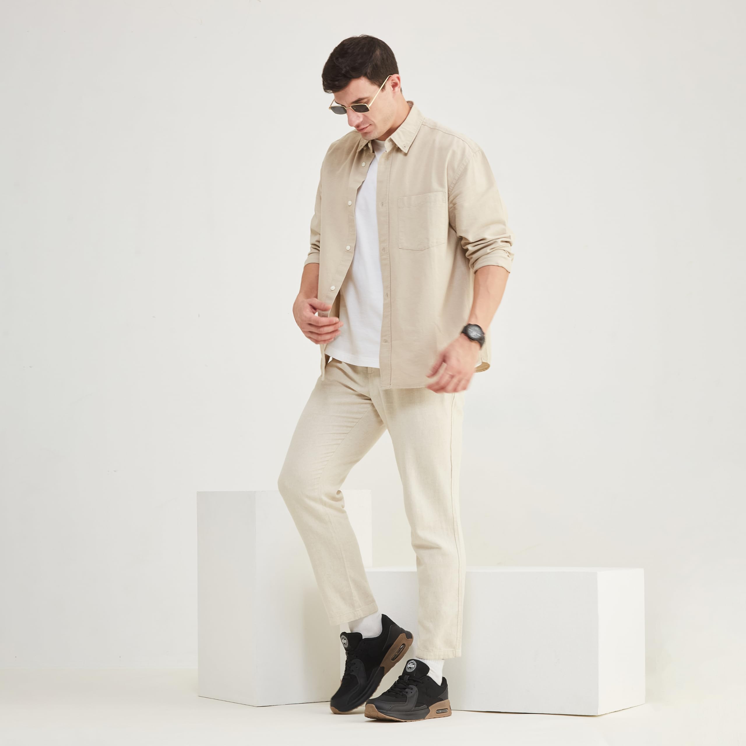 Campus Starship Men's Sneakers - Black/Tan - Image 2