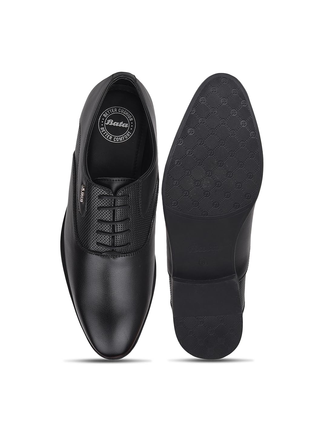 Bata Men's Black Formal Lace-up Shoes - Image 4