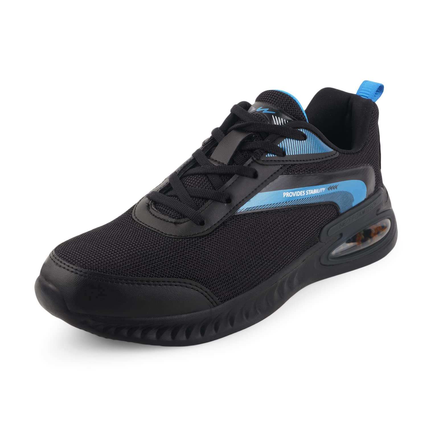 Campus Men's SWAGER Running Shoes - Black/Sky Blue