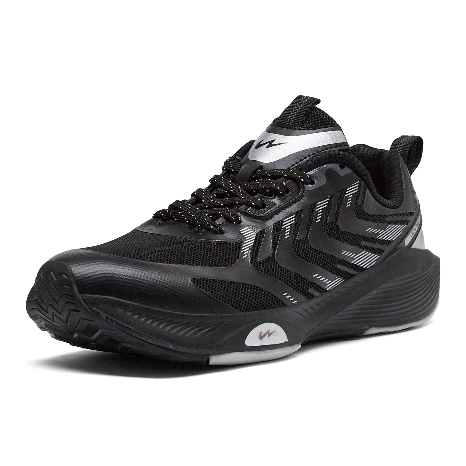 Campus Sniper Men's Running Shoes - Black Silver