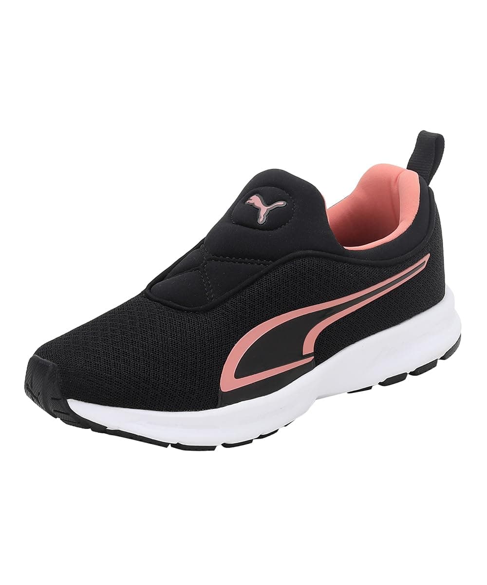 Puma Women's Swilla Slip ON Running Shoe - Black-Carnation Pink-White