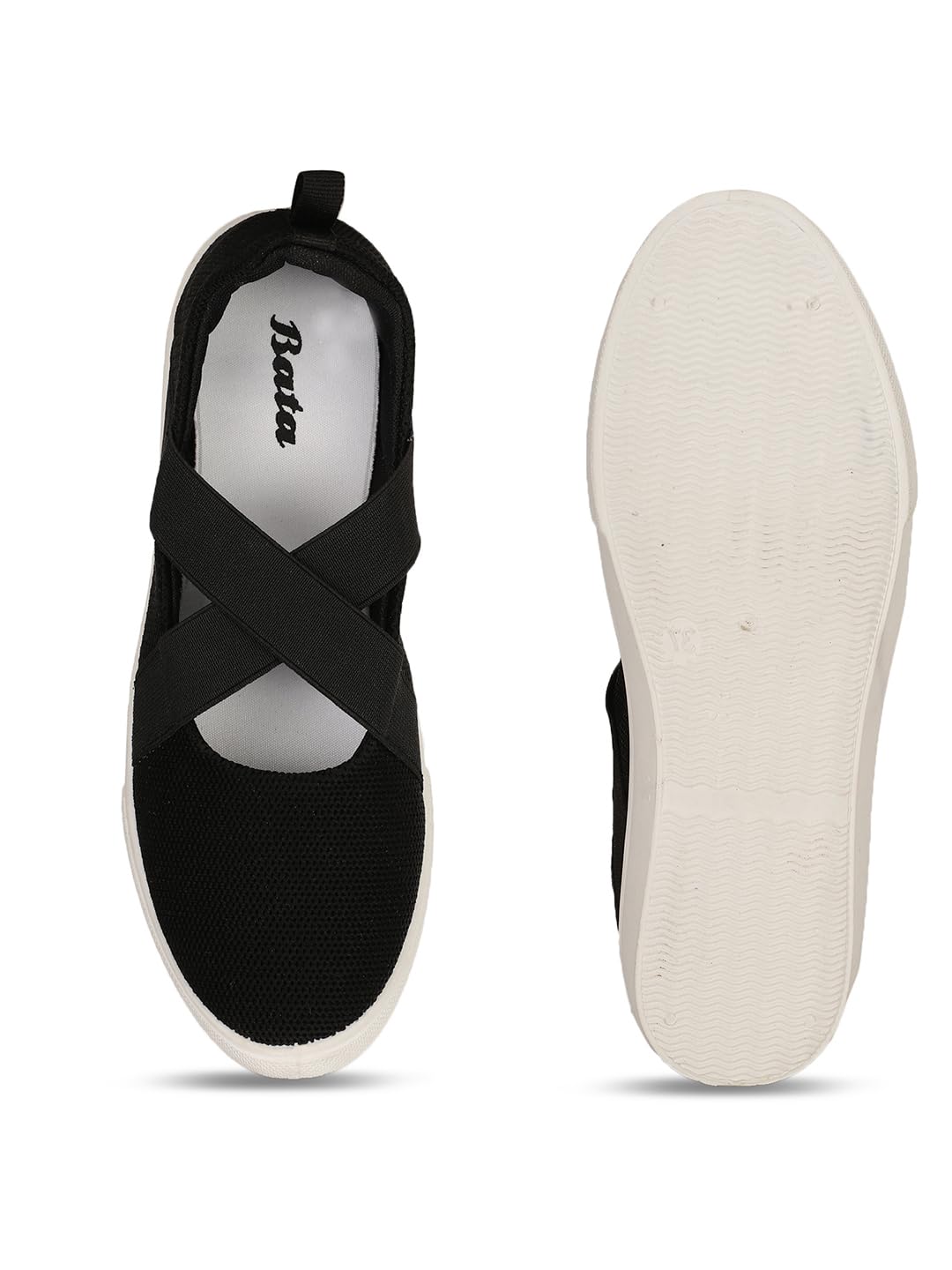 Bata Women's Black Slip-On Walking Shoes - Image 4