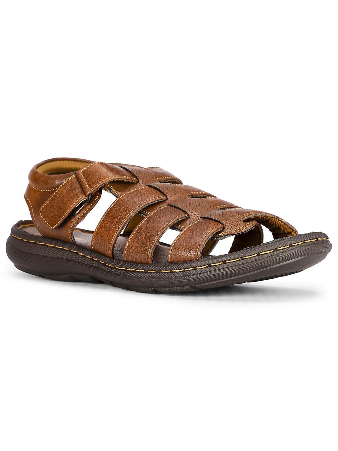 Bata Men's Brown Slip-on Fisherman Sandal