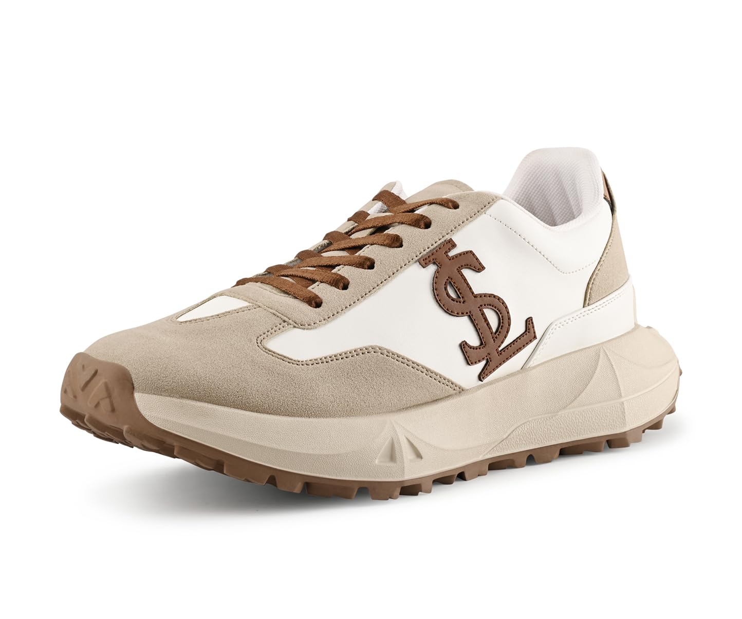 LOUIS STITCH Beige and White Sneaker for Men