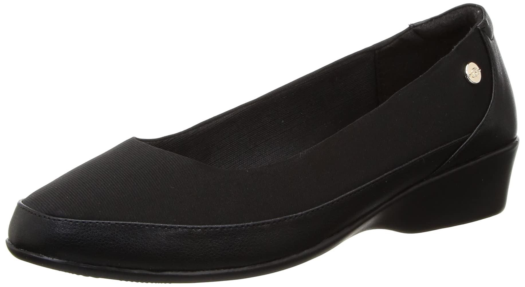 Bata Women's Black Wedge Heel Ballerina Flats