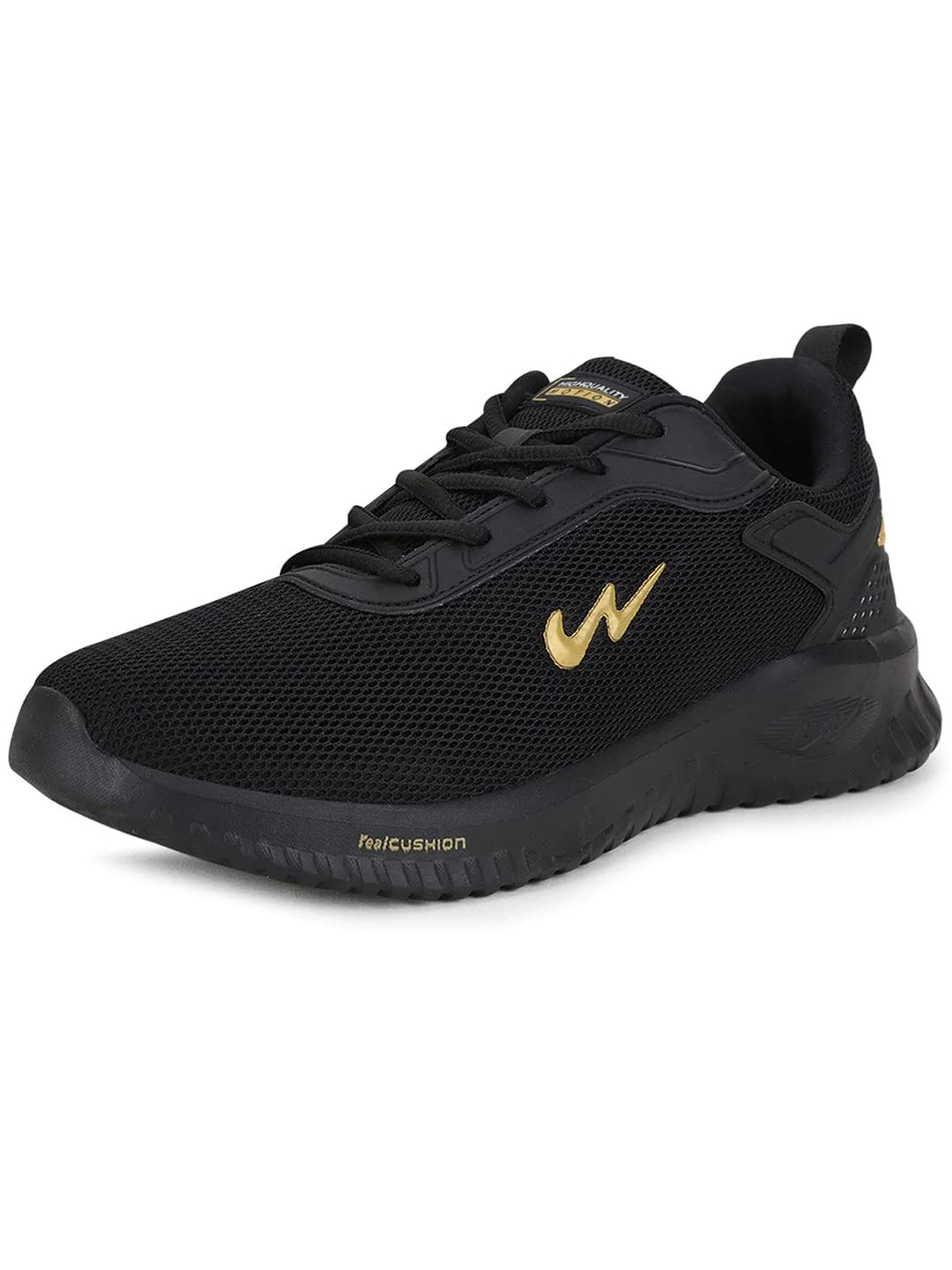 Campus Men's Wells Running Shoes - Black/Gold