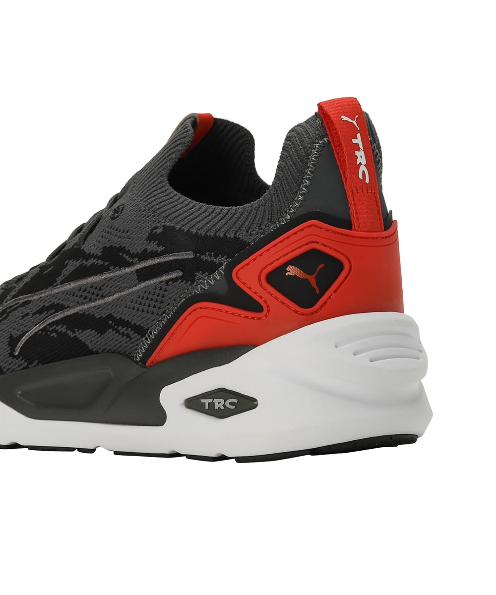 Puma TRC Blaze Knit Sneaker - Black Shadow Gray Unisex - Image 4
