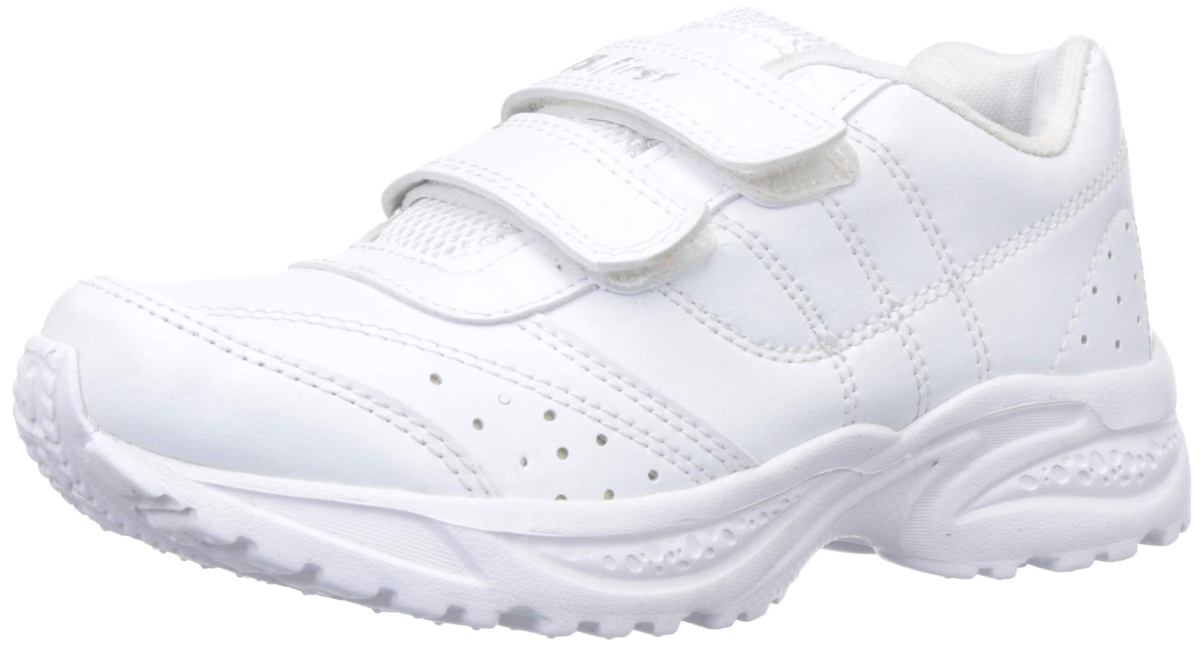 Bata Boys White Velcro School Shoes