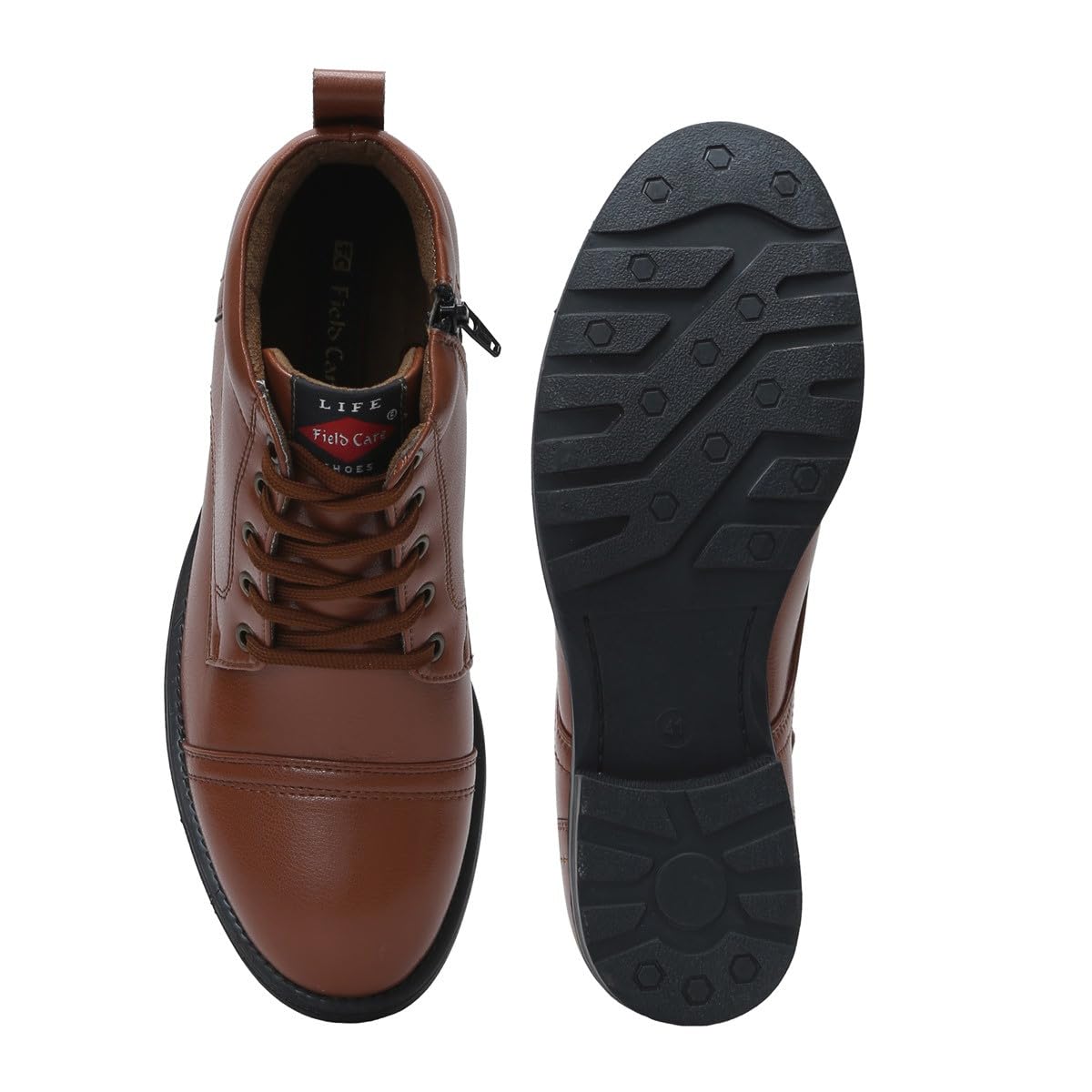 FIELD CARE Men's Formal Shoes - Tan - Image 4
