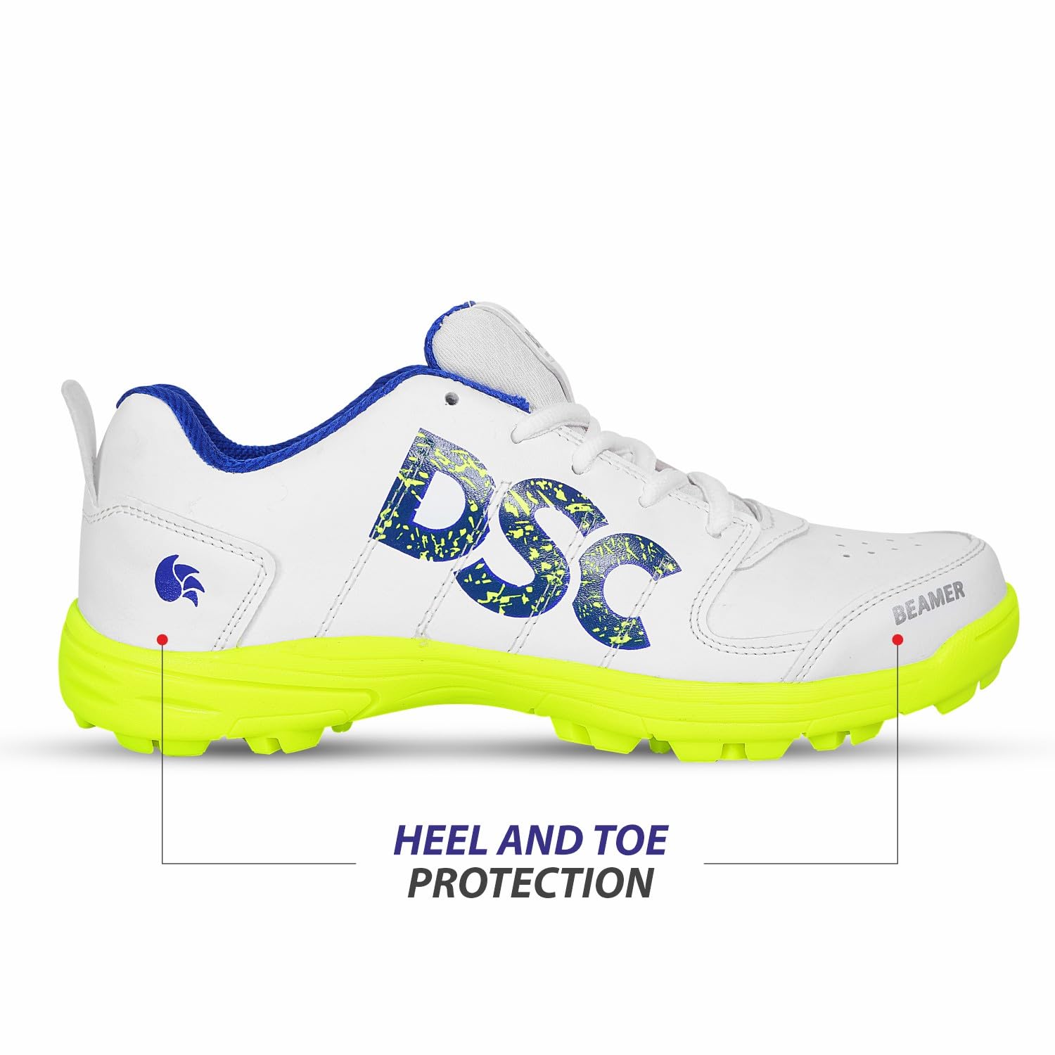 DSC Cricket Shoes for Men - Fluro Yellow - Image 3