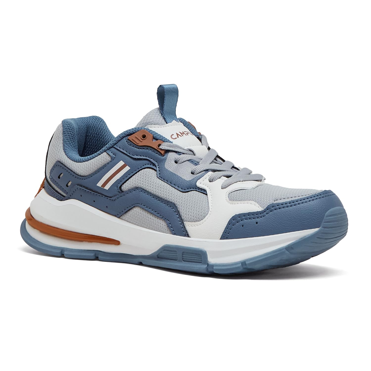 Campus Men's Harmony Sneakers - Light Grey Red Slate