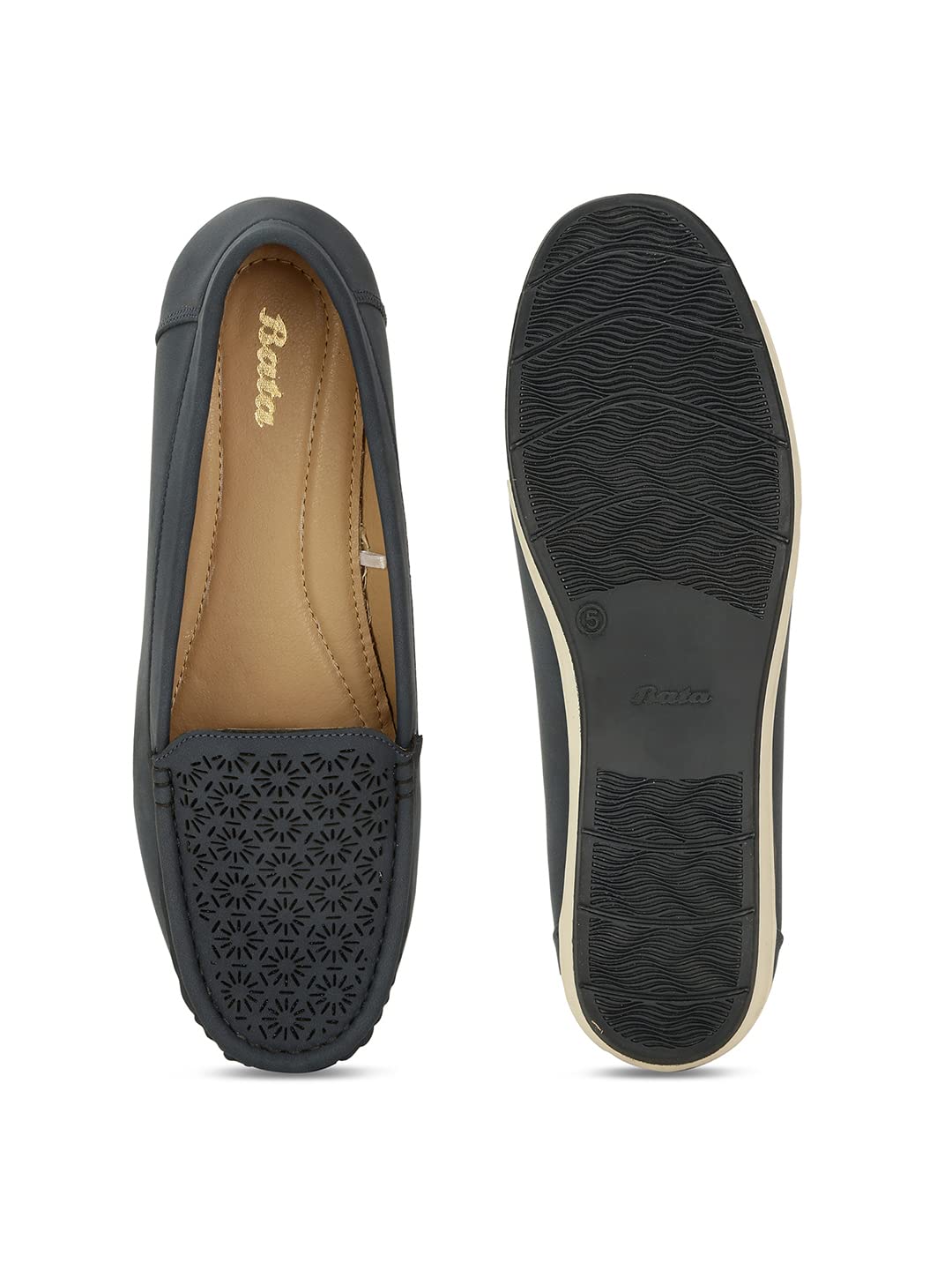 Bata Women's Blue Slip-on Loafers - Image 4