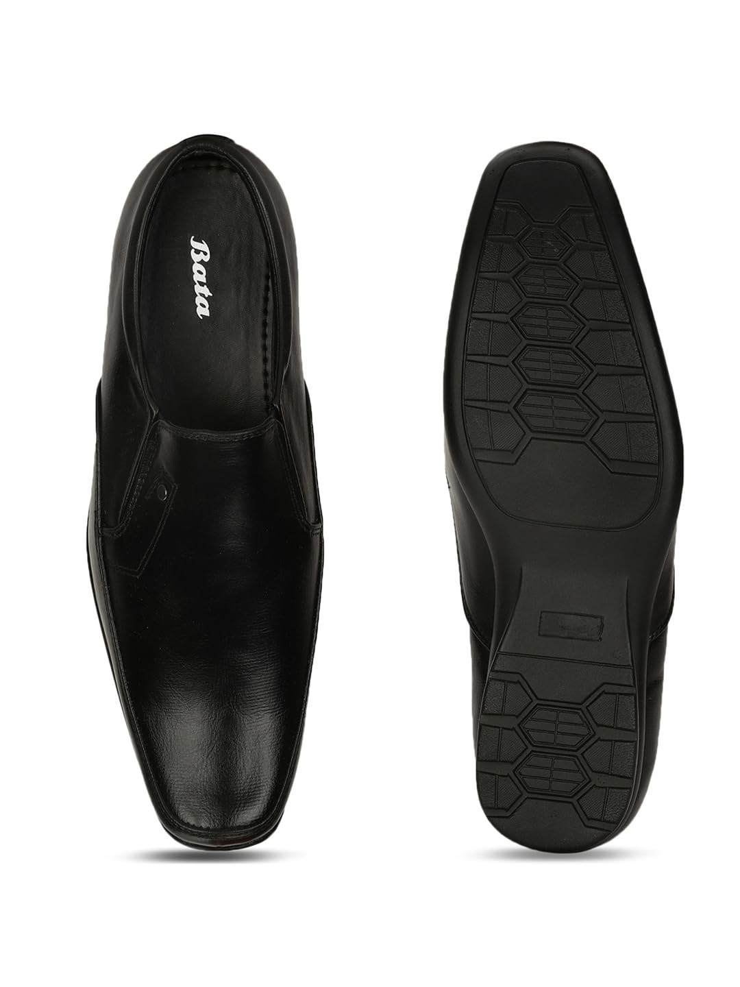 Bata Men's Black Formal Slip-On Shoes - Image 4