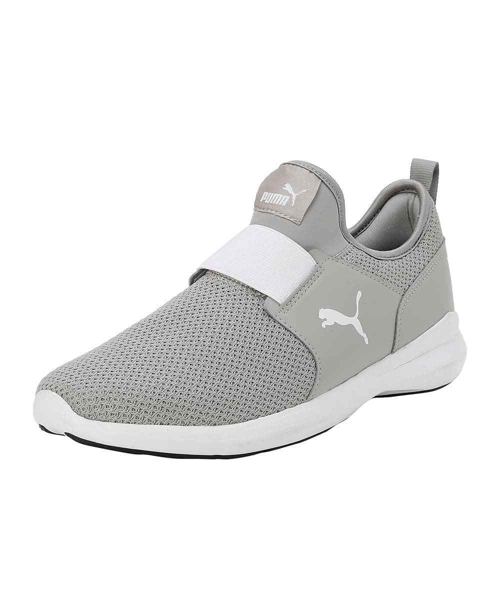 Puma Mens Pacer Slip on Sneaker - Smokey Gray White