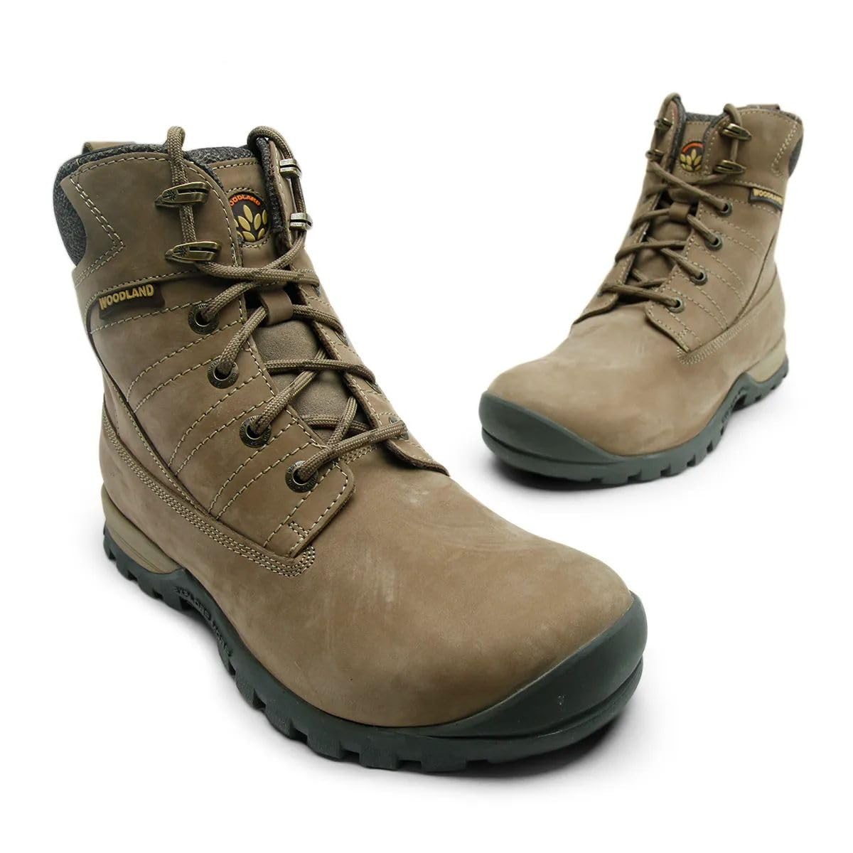 Woodland Men's Dubai Khaki Leather Boots - Image 2
