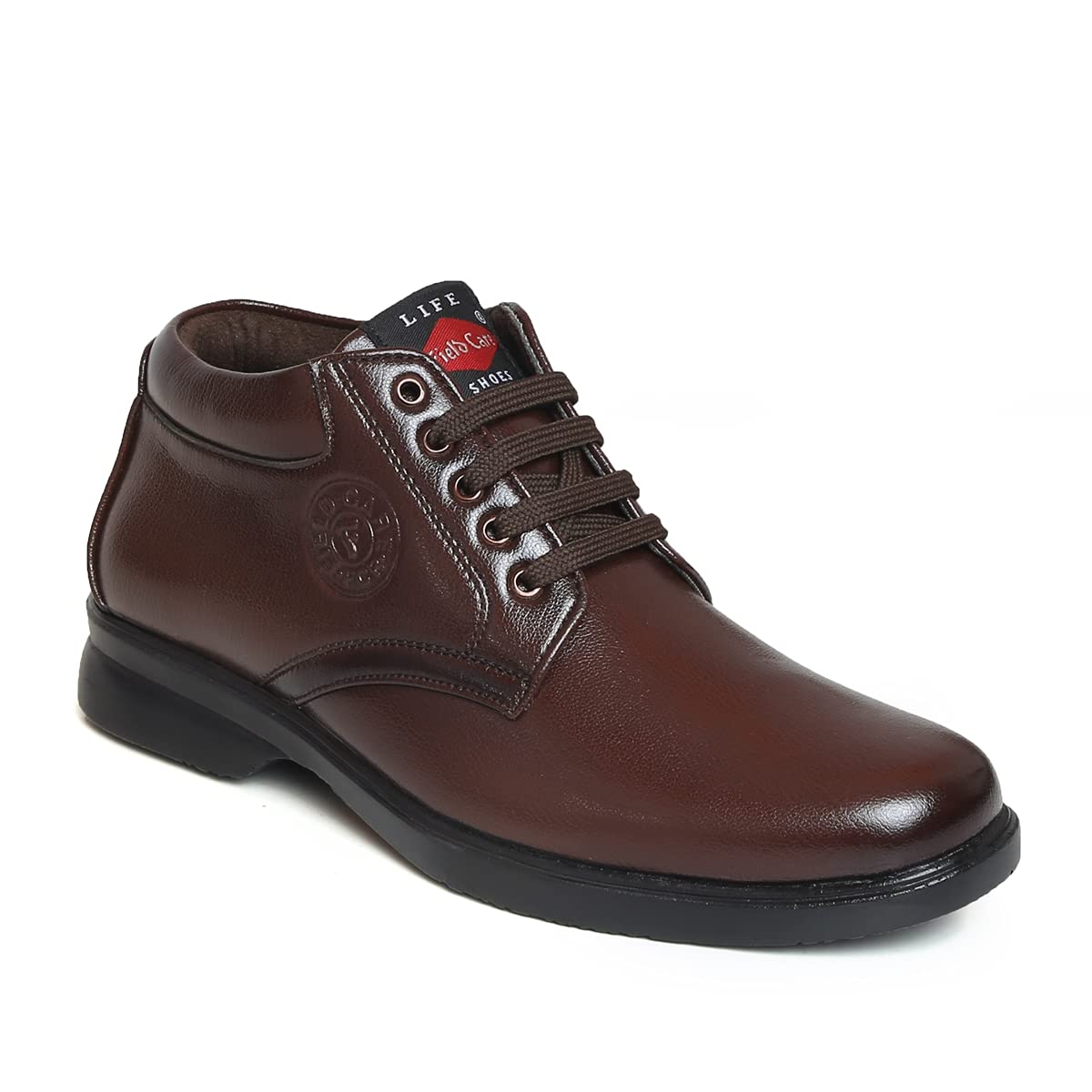 FIELD CARE Brown Derby Formal Shoes for Men