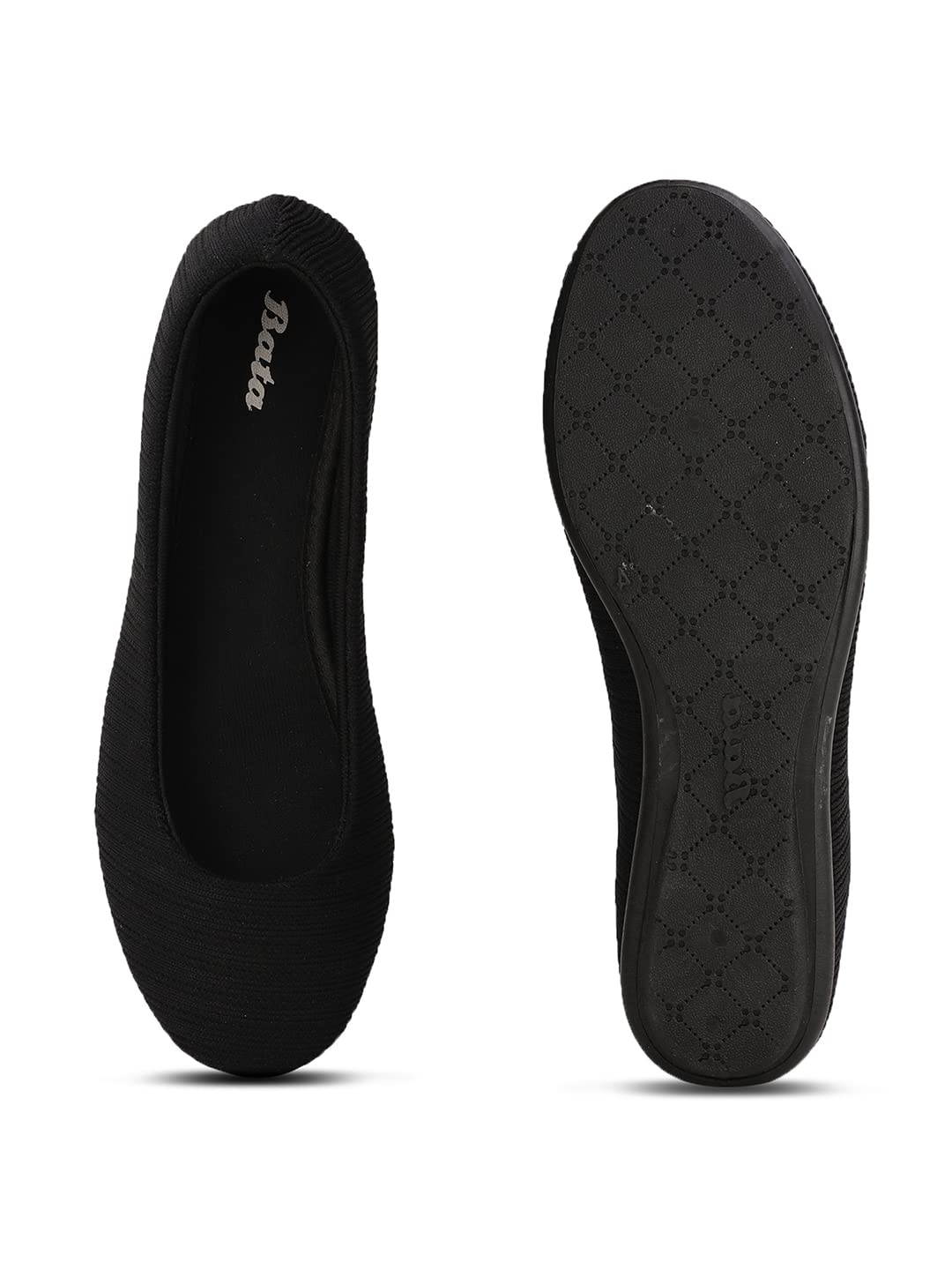 Bata Women's Slip-on Ballet Flat - Black - Image 5