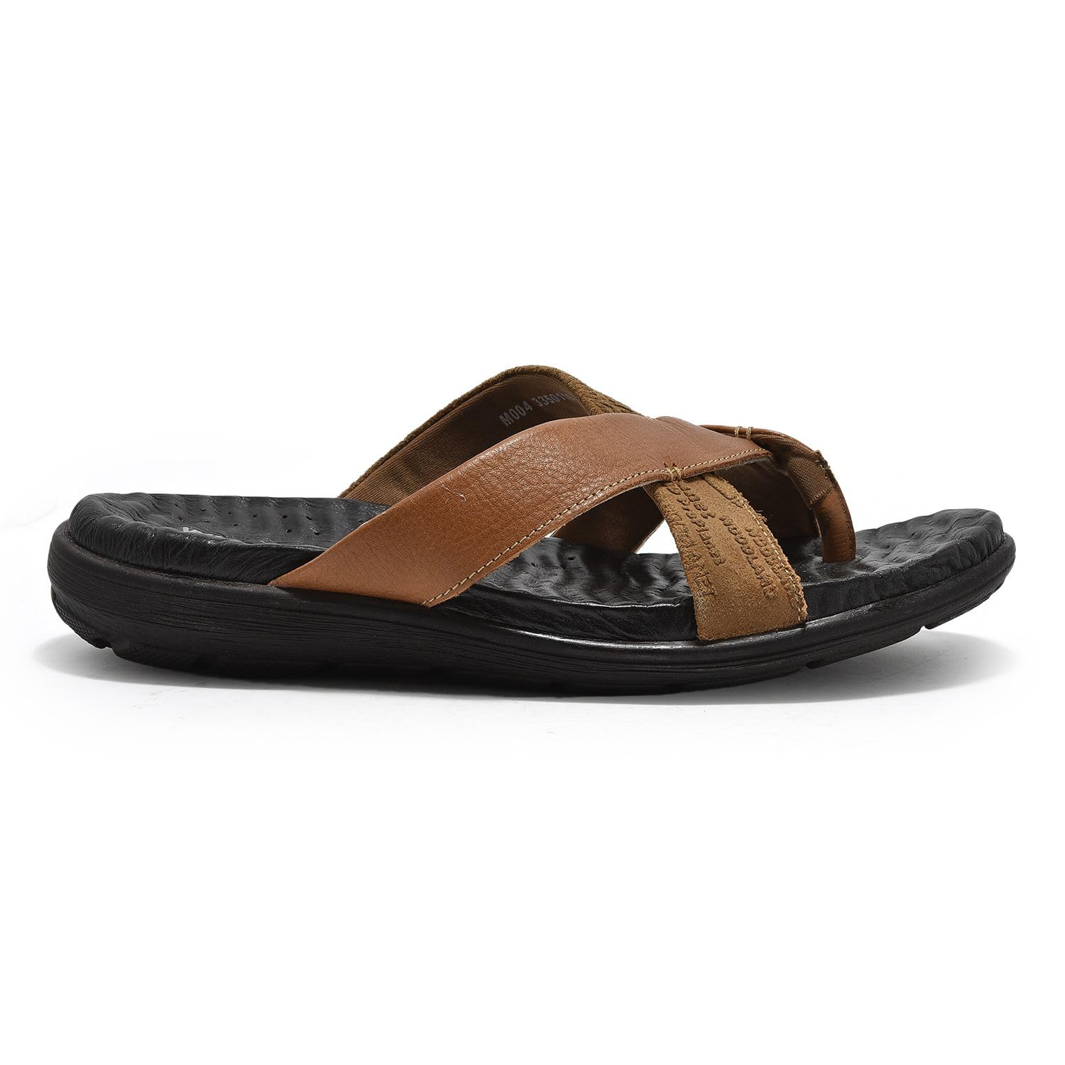 Woodland Men's Camel Leather Slipper