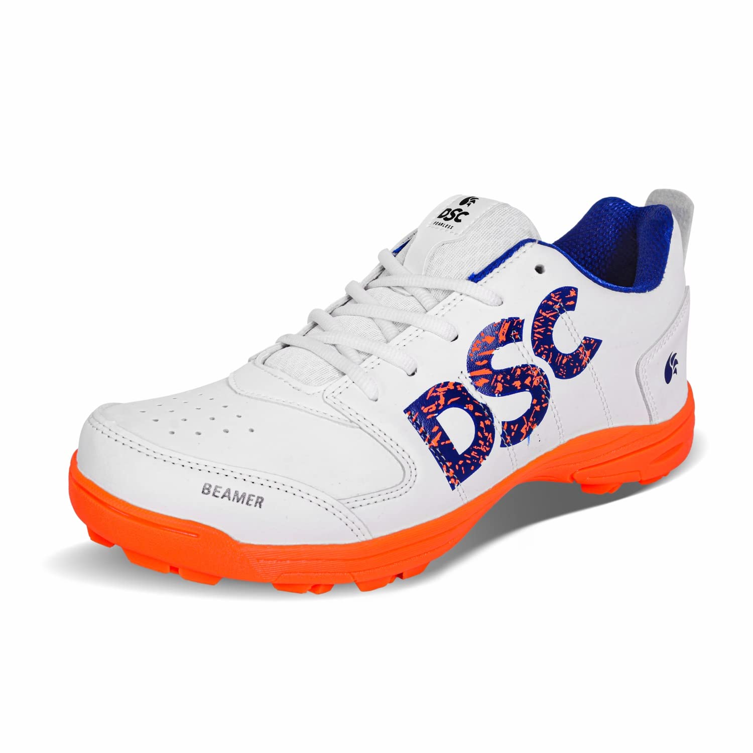 DSC Men's Beamer Cricket Shoes - Fluro Orange-White