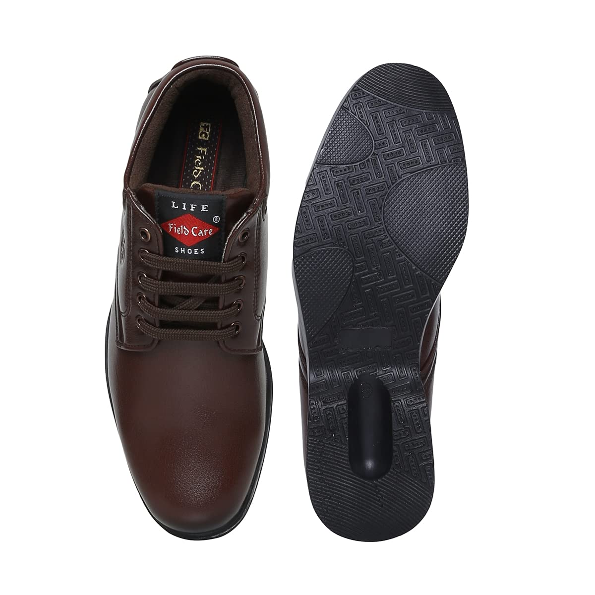 FIELD CARE Brown Derby Formal Shoes for Men - Image 5