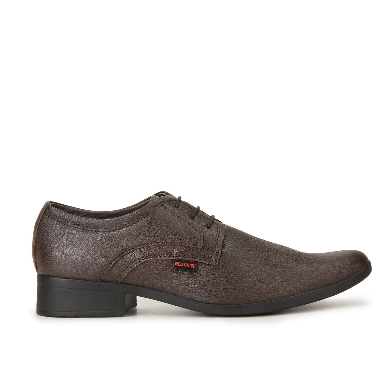 Red Chief Men's Brown Leather Formal Derby Shoes - Image 3
