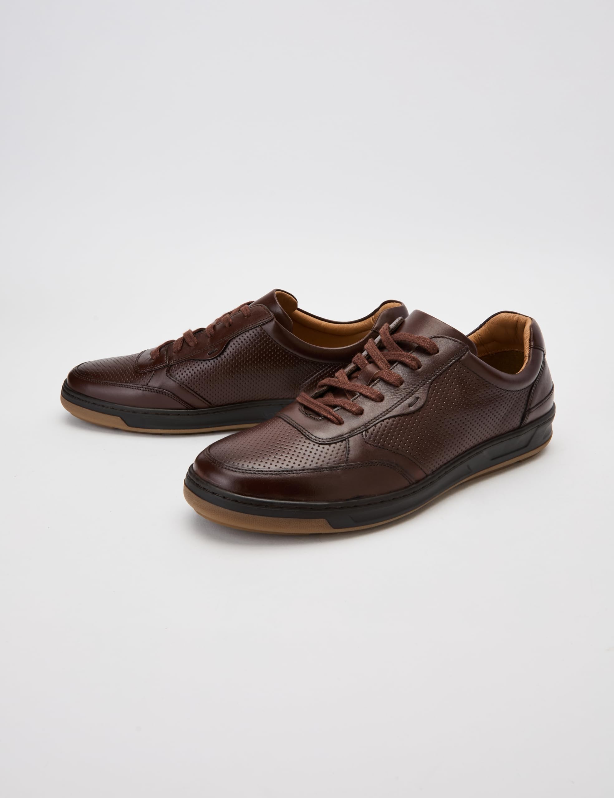 Symbol Men's Brown Leather Sneakers - Image 5