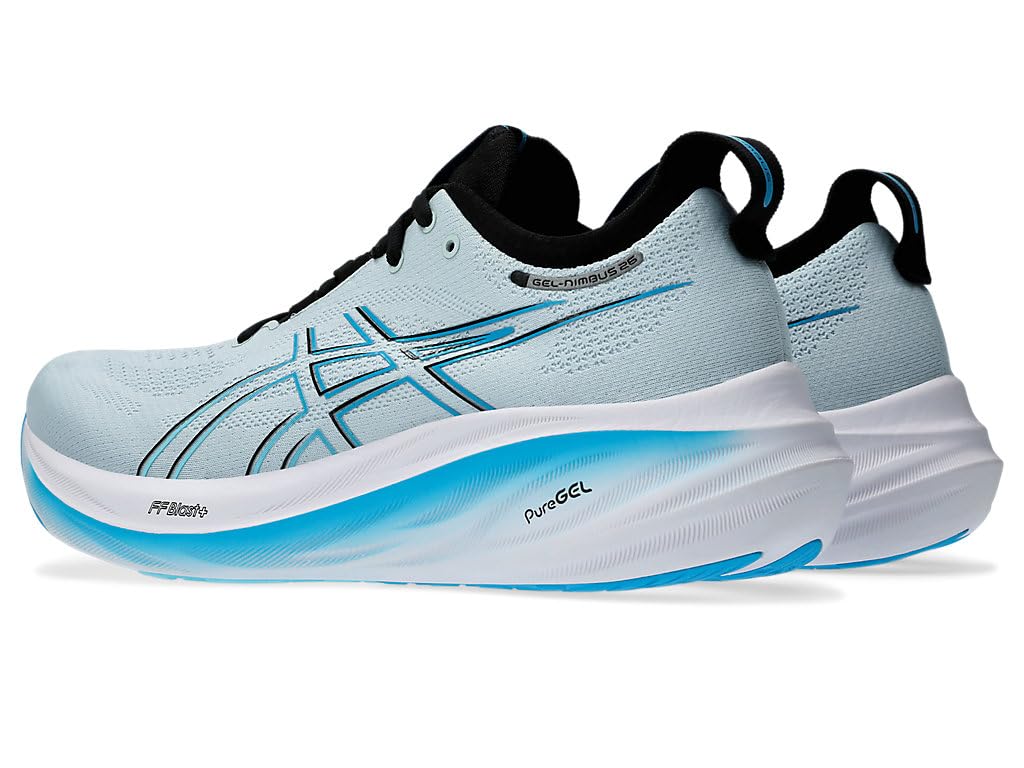 ASICS Men's Gel-Nimbus 26 Running Shoes - Cool Grey/Bright Cyan - Image 5