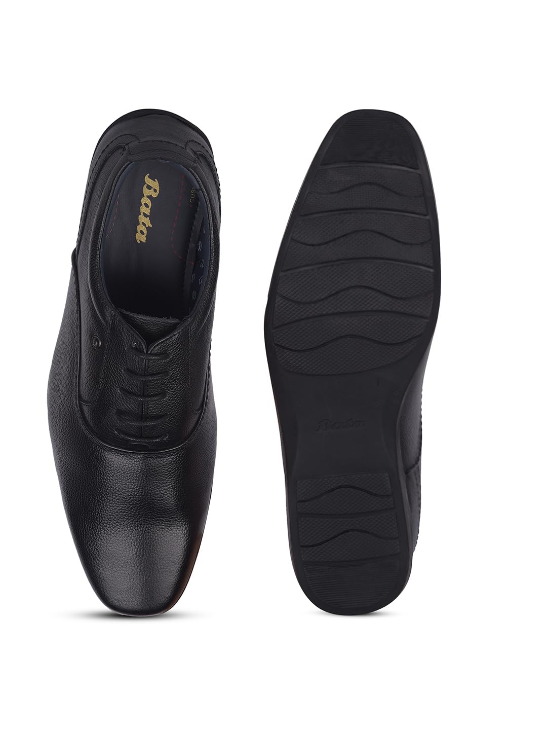 Bata Men's Black Oxford Shoes - Image 4