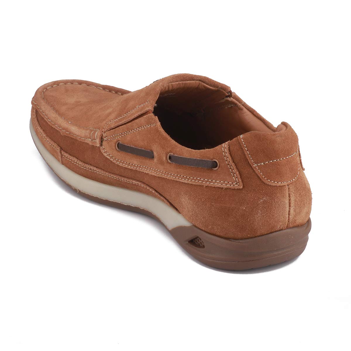 Red Chief Rust Leather Loafers for Men - Image 4