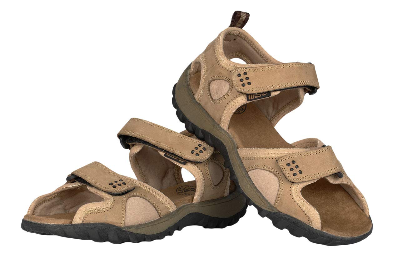 Woodland Men's Khaki Leather Sandal - Image 3