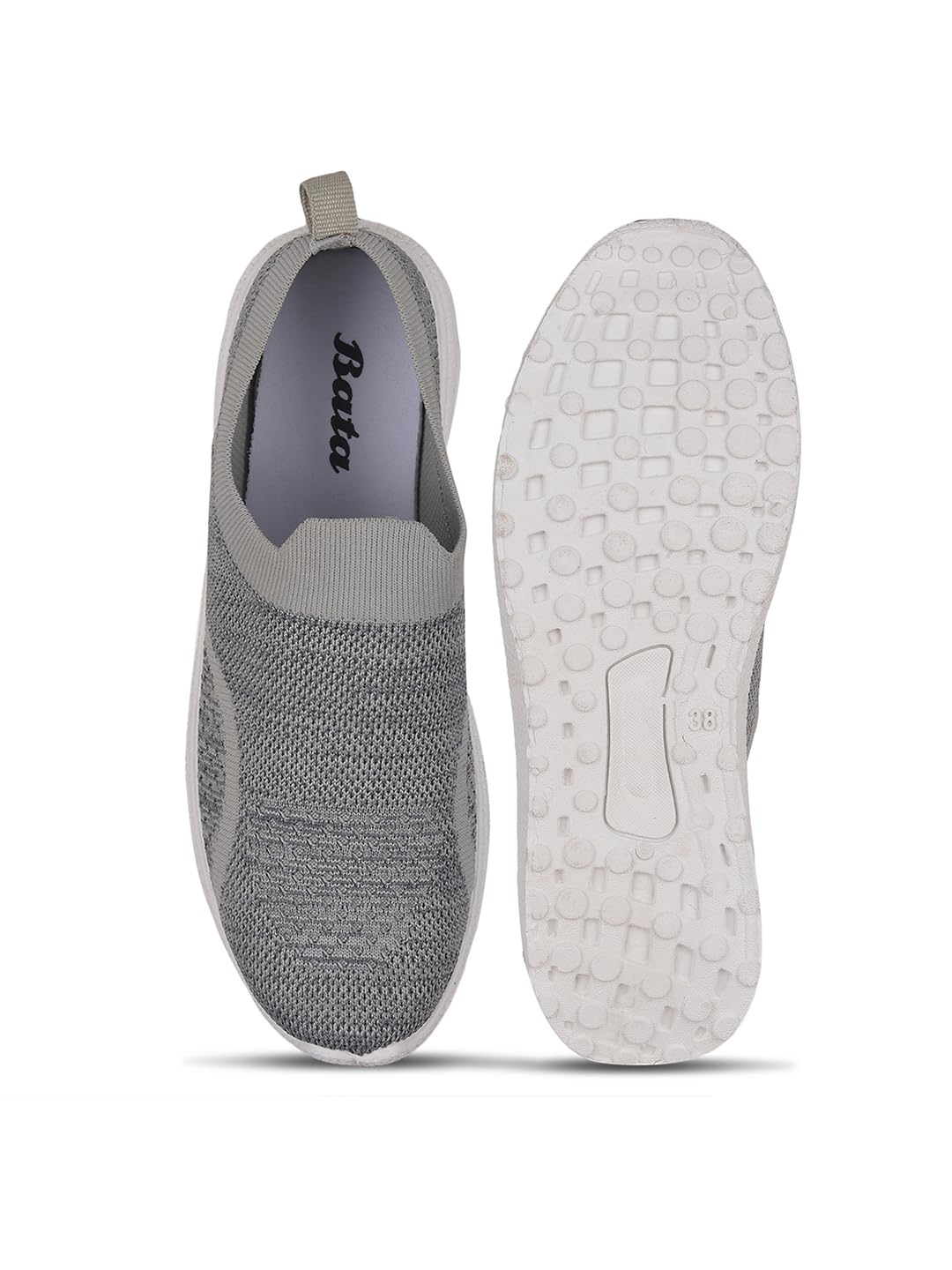 Bata Grey Slip-On Walking Shoes for Women - Image 5