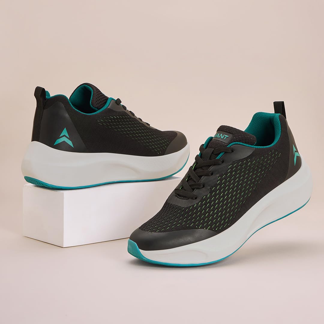 AVANT Men's Stark Running Shoes - Black Green - Image 2