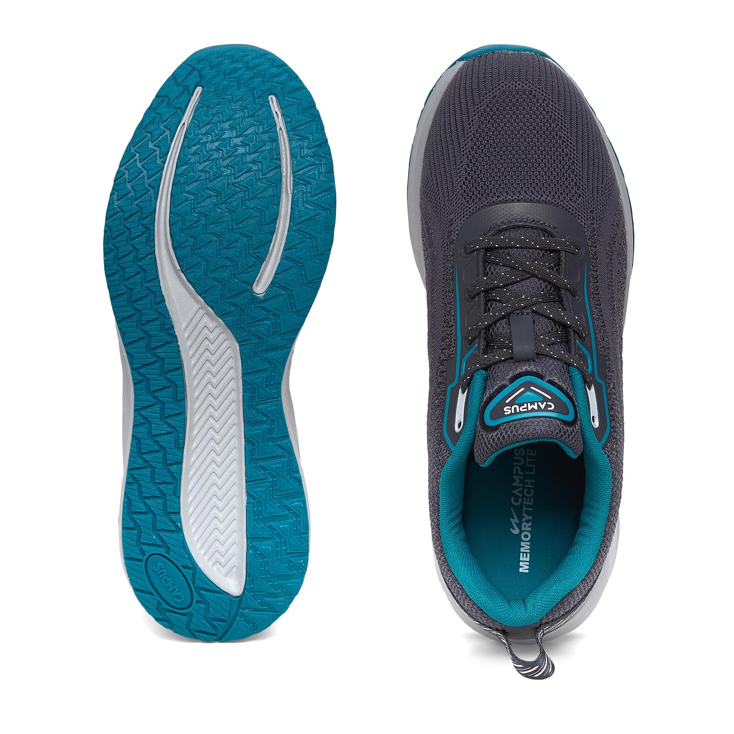 Campus Men's Plush Running Shoes - D.Gry/T.Blue - Image 5